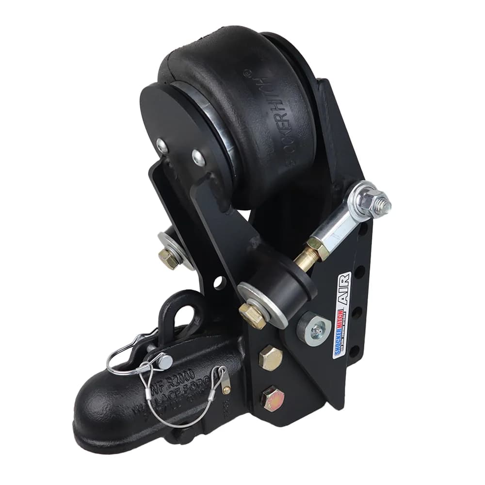 Shocker Trailer Tongue Air Coupler Mount 12,000lbs w/ 2" Wallace Forge Auto Locking Coupler — Shocker air trailer tongue mount (SKU SH-4000-W20012-B)