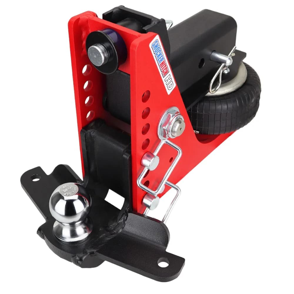 Shocker HD Air Hitch & Drop Ball Mount w/ 2-5/16" Ball & Sway Bar Tabs — Shocker bumper-pull receiver hitch (SKU SH-HD640-300-25SC)
