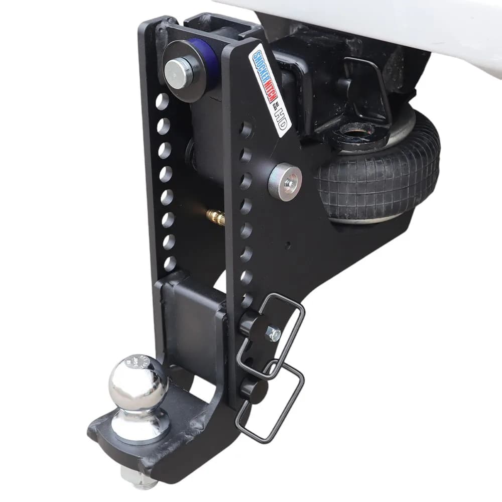 Shocker HD Max Black Super Drop Air Hitch & Drop Ball Mount w/ 2-5/16" Ball