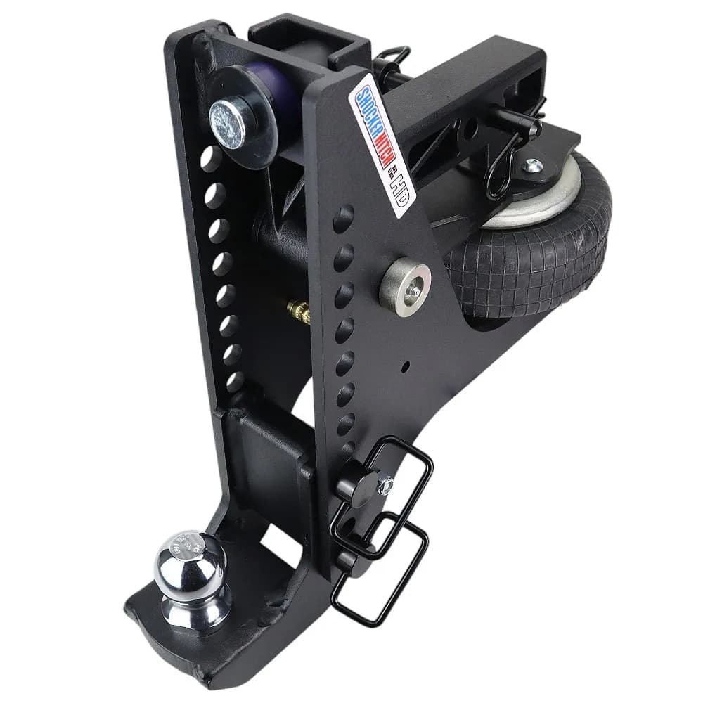 Shocker HD Max Black Super Drop Air Hitch & Drop Ball Mount w/ 2" Ball
