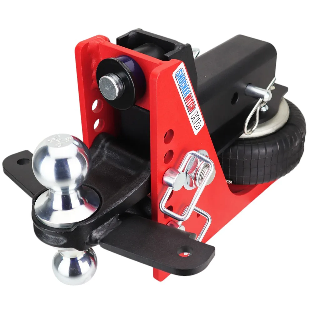 Shocker HD Air Hitch & Chrome Combo Ball Mount & Sway Bar Tabs