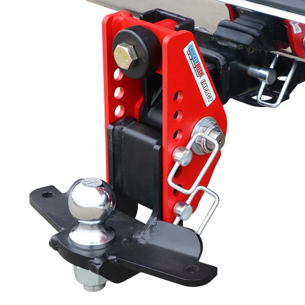 Shocker Impact Cushion Hitch & Drop Ball Mount w/2-5/16" Ball & Sway Bar Tabs — Shocker bumper-pull receiver hitch (SKU SH-100-320-25SC)