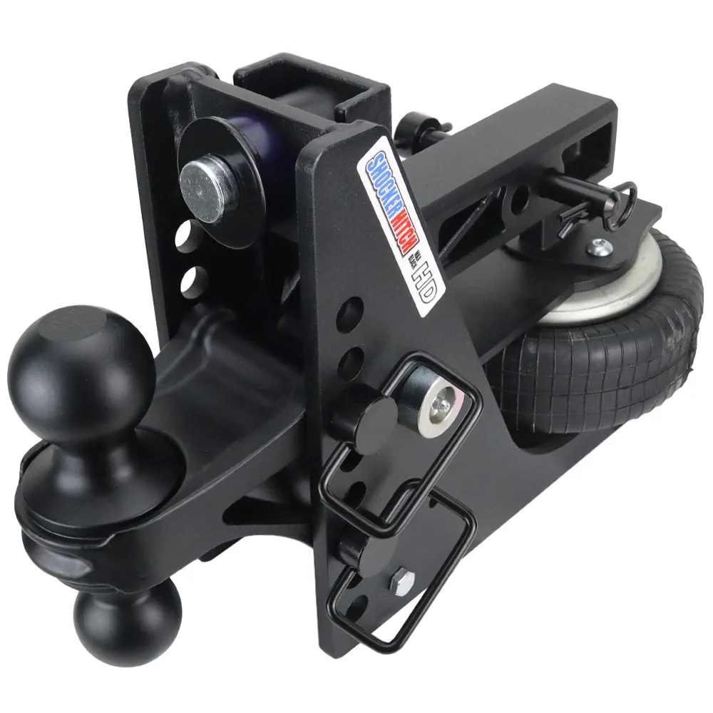 Shocker HD Max Black Air Hitch & Black Combo Ball Mount