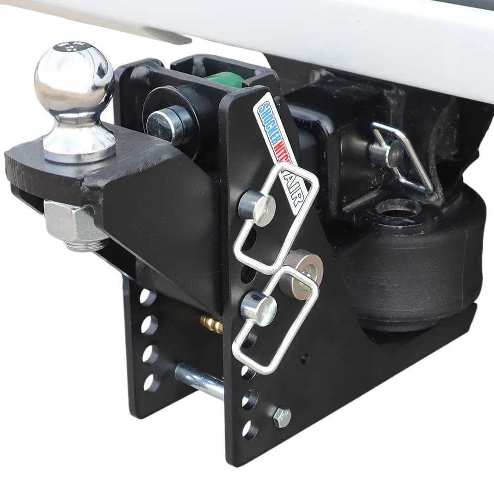 Shocker Max Black Air Hitch & Raised Ball Mount w/ 2" Ball
