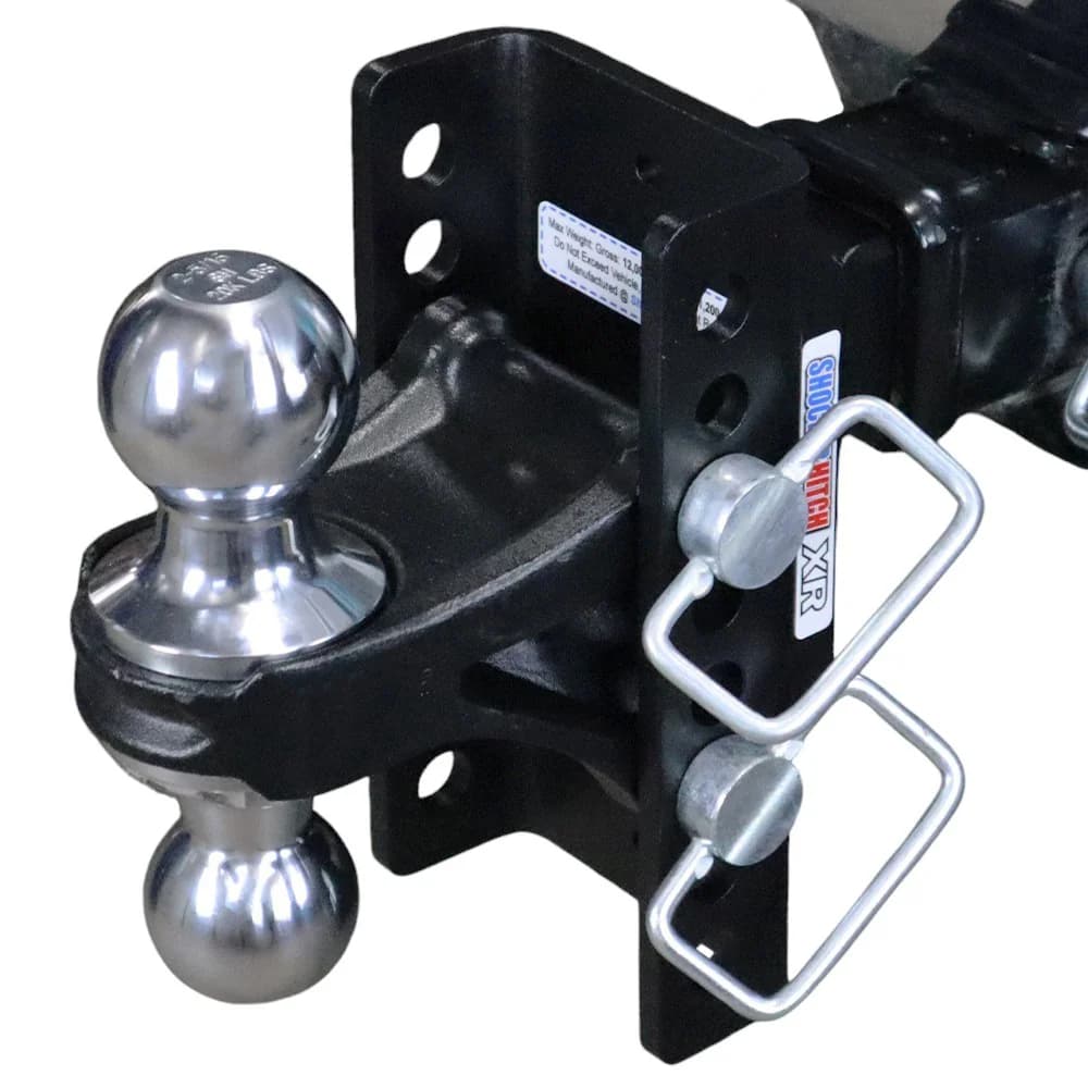 Shocker XR Hitch & Chrome Combo Ball w/2" & 2-5/16" Hitch Balls — Shocker bumper-pull receiver hitch (SKU SH-XR100-340C)