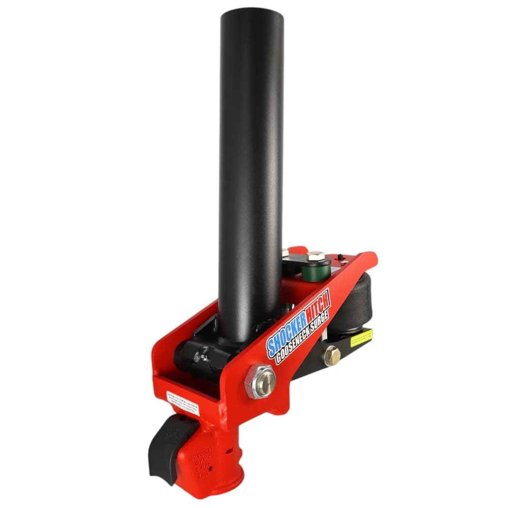 Shocker Gooseneck Surge Air Hitch & Demco Coupler for 2-5/16" Ball — Shocker gooseneck air hitch (SKU SH-4RND-BLK-DEM)