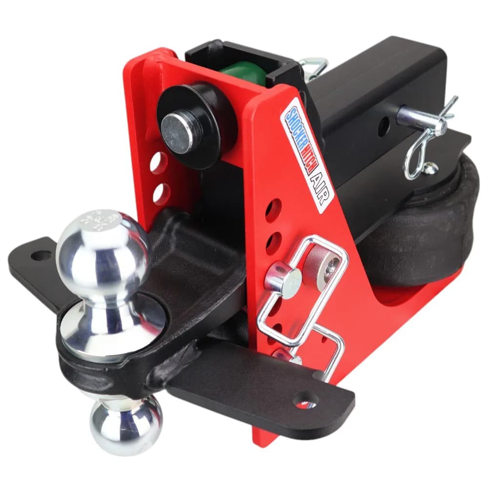 Shocker Air Hitch & Chrome Combo Ball Mount & Sway Bar Tabs