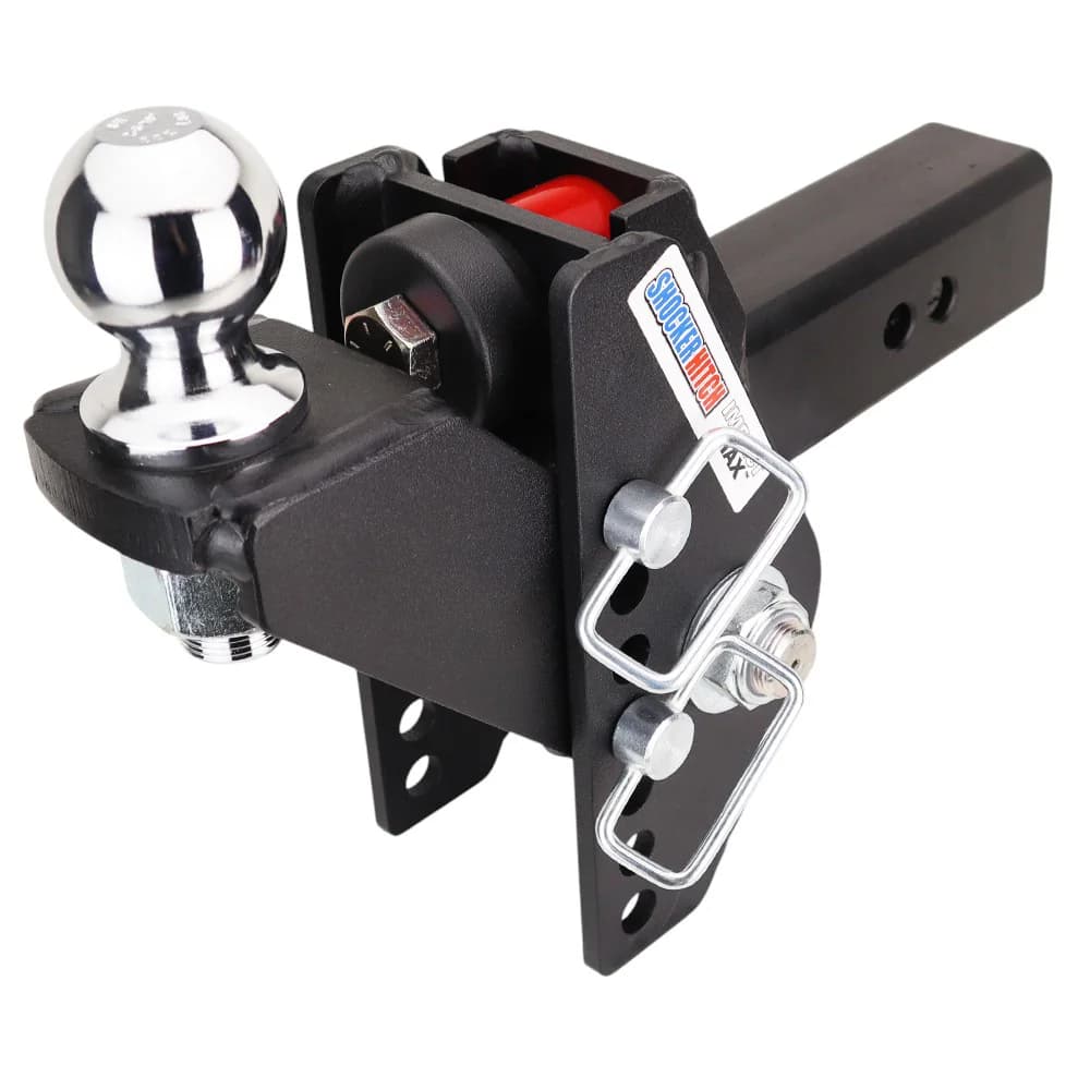 Shocker Impact Max Cushion Hitch & Raised Ball Mount w/2-5/16" Ball — Shocker bumper-pull receiver hitch (SKU SH-C125-310-25)