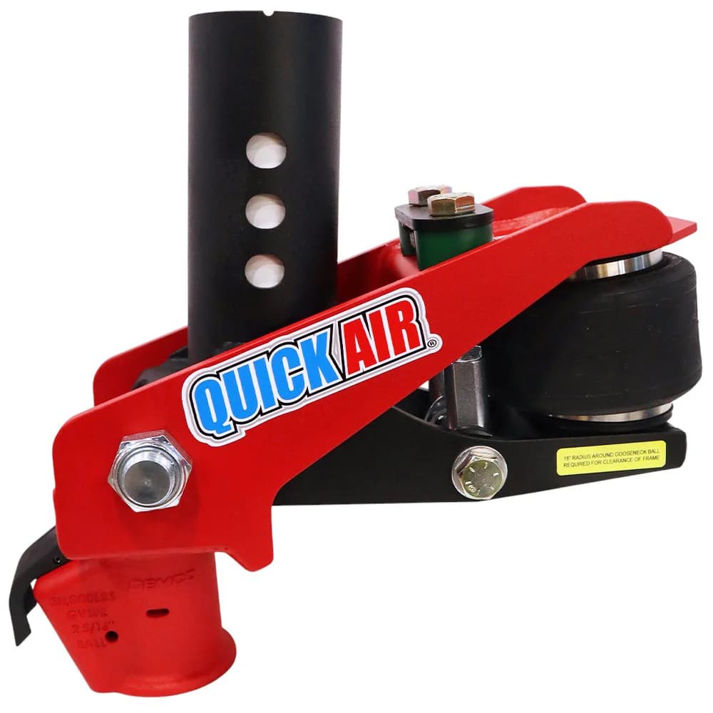 Shocker Quick Air Gooseneck Hitch & Demco Coupler for 5th Wheel Gooseneck Pin Box — Shocker 5th-wheel / camper hitch (SKU SH-4RND-STR-DEM-CA)