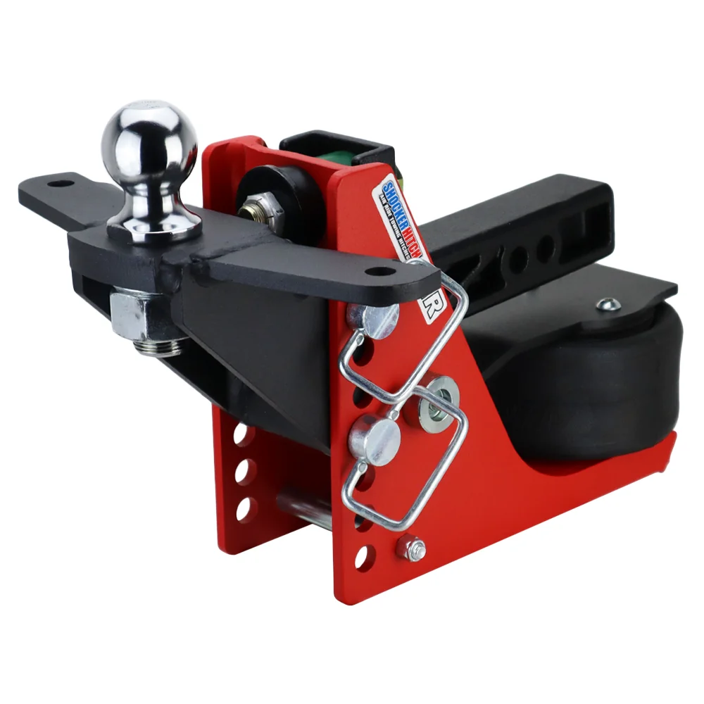 Shocker Sport 8K Air Hitch & Raised Ball Mount w/ 2" Ball & Sway Bar Tabs — Shocker bumper-pull receiver hitch (SKU SH-S610-200-2SC)