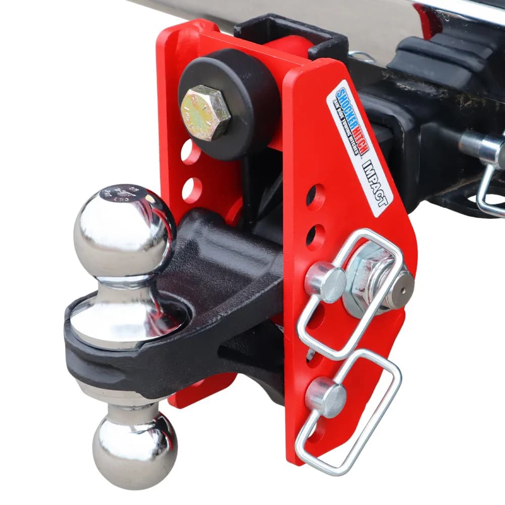 Impact Cushion Hitch & Chrome Combo Ball Mount w/2" & 2-5/16" Balls