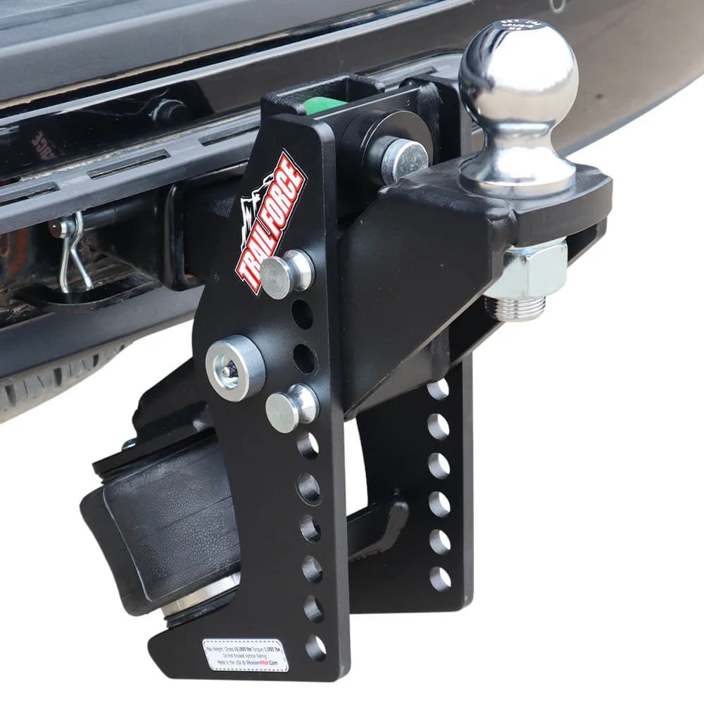 Shocker Trail Force Air Hitch & Raised Ball Mount w/ 2-5/16" Ball — Shocker bumper-pull receiver hitch (SKU SH-TF610-200-25)