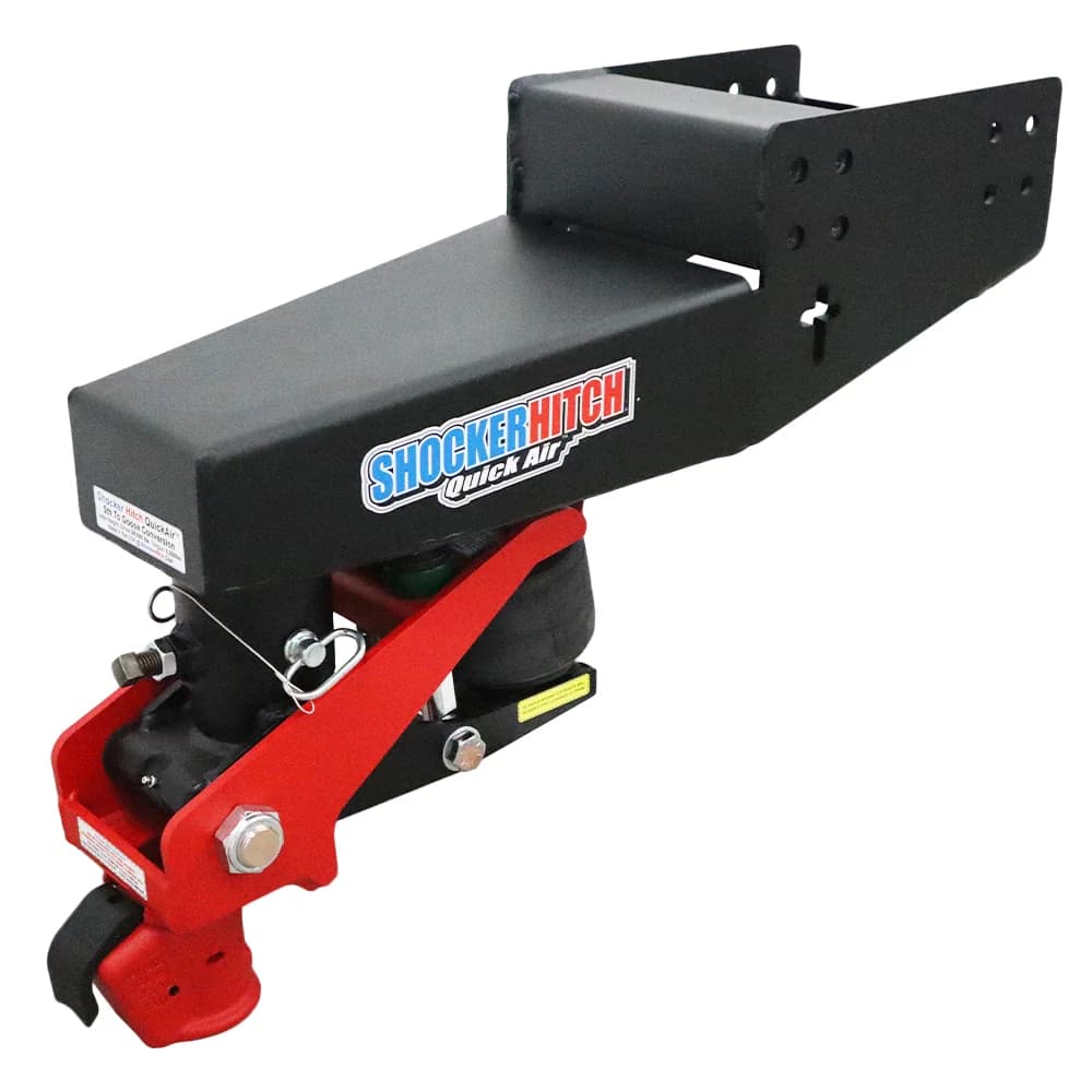 Shocker Quick Air 5th Wheel to Gooseneck Air Hitch & Demco Coupler Conversion Kit - Fits the Lippert Turning Point — Shocker 5th-wheel / camper hitch (SKU SH-4RND-STR-DEM-CA/SH-RVGC-4415)