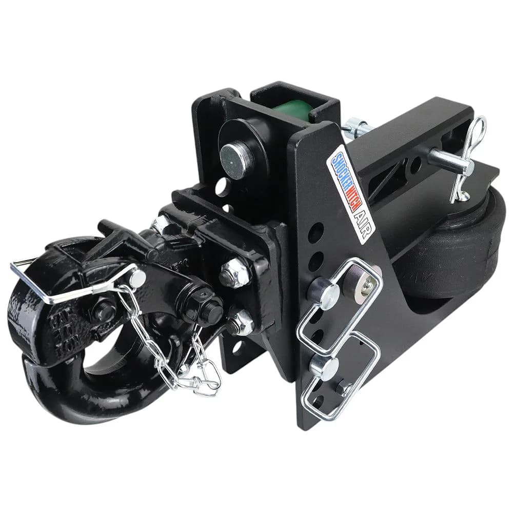 Shocker Max Black Air Hitch & Pintle Hook w/Mount