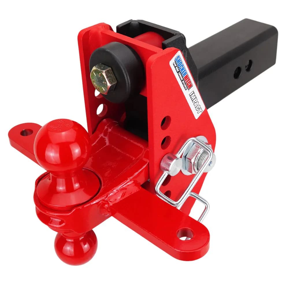 Impact Cushion Hitch & Red Sway Bar Tab Combo Ball Mount w/2" & 2-5/16" Balls