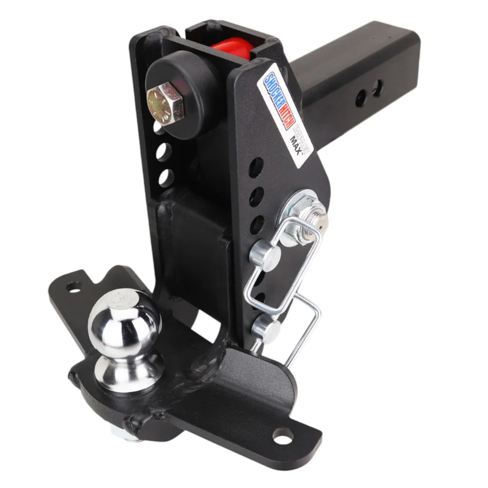 Shocker Impact Max Cushion Hitch & Drop Ball Mount w/2-5/16" Ball & Sway Bar Tabs — Shocker bumper-pull receiver hitch (SKU SH-C125-320-25SC)