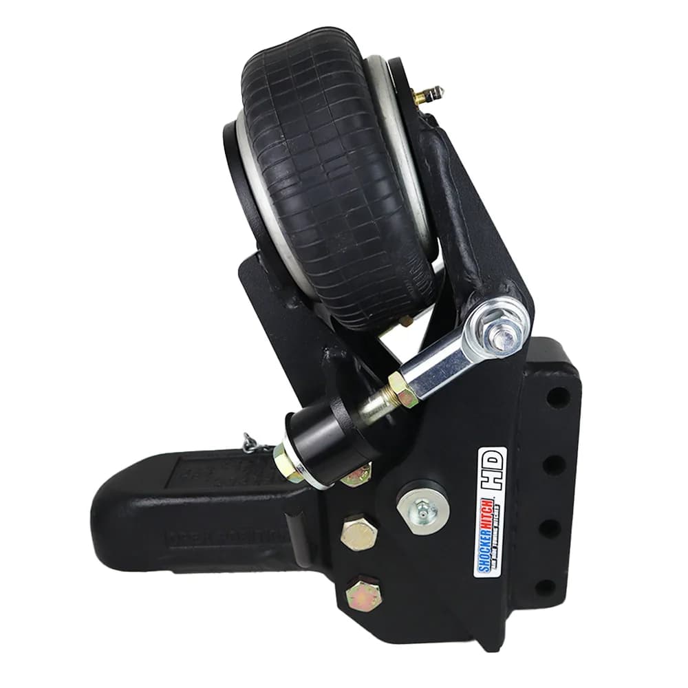 Shocker HD Trailer Tongue Air Coupler Mount 25,000lbs w/ 2-5/16" Wallace Forge Auto Locking Coupler (fits 2-5/16" Hitch Ball) — Shocker air trailer tongue mount (SKU SH-HD4000-W25625-B)