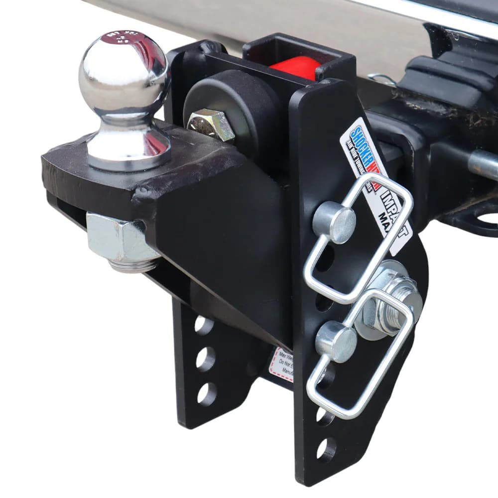 Shocker Impact Max Cushion Hitch & Raised Ball Mount w/2" Ball — Shocker bumper-pull receiver hitch (SKU SH-C100-310-2)