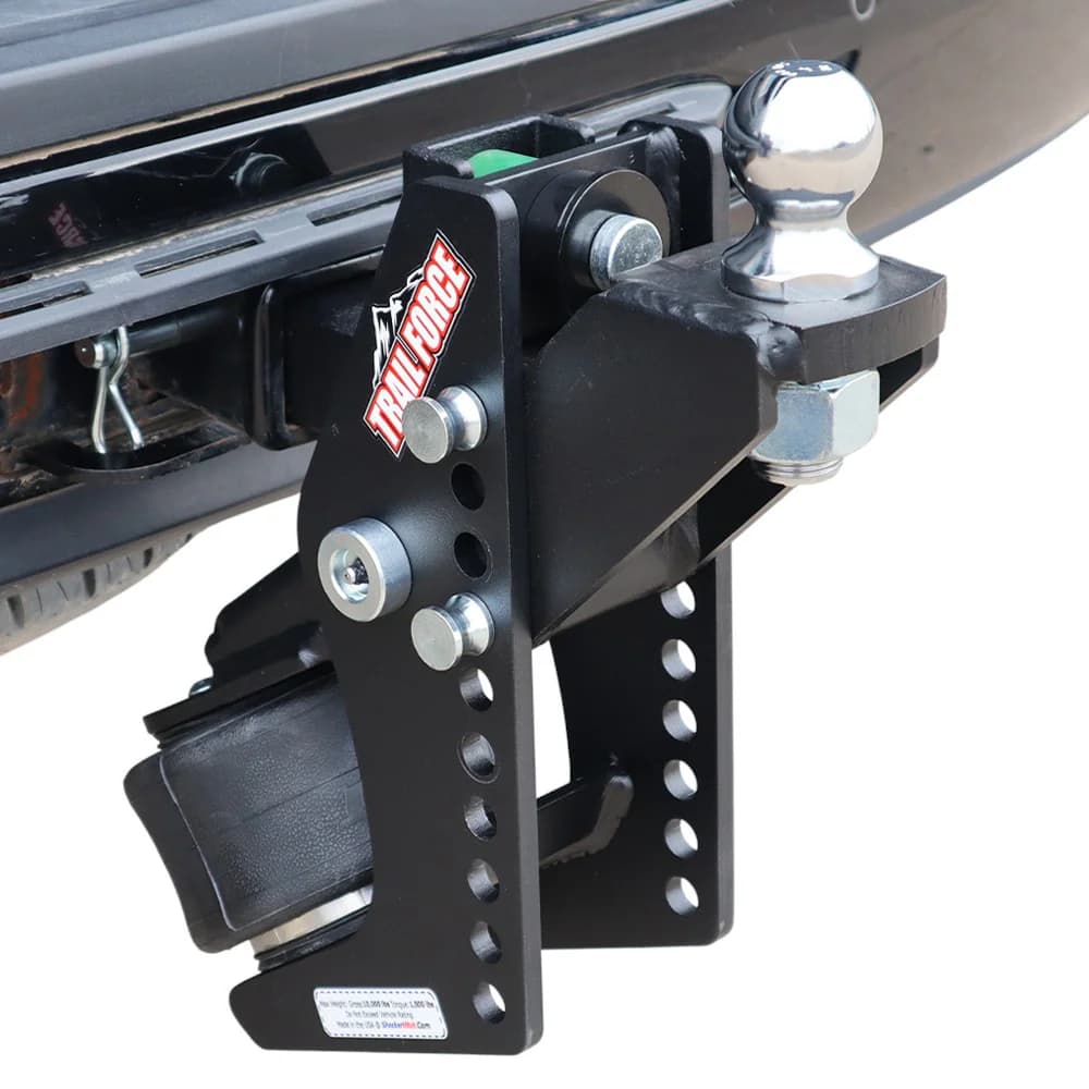 Shocker Trail Force Air Hitch & Raised Ball Mount w/ 2" Ball — Shocker bumper-pull receiver hitch (SKU SH-TF610-200-2)