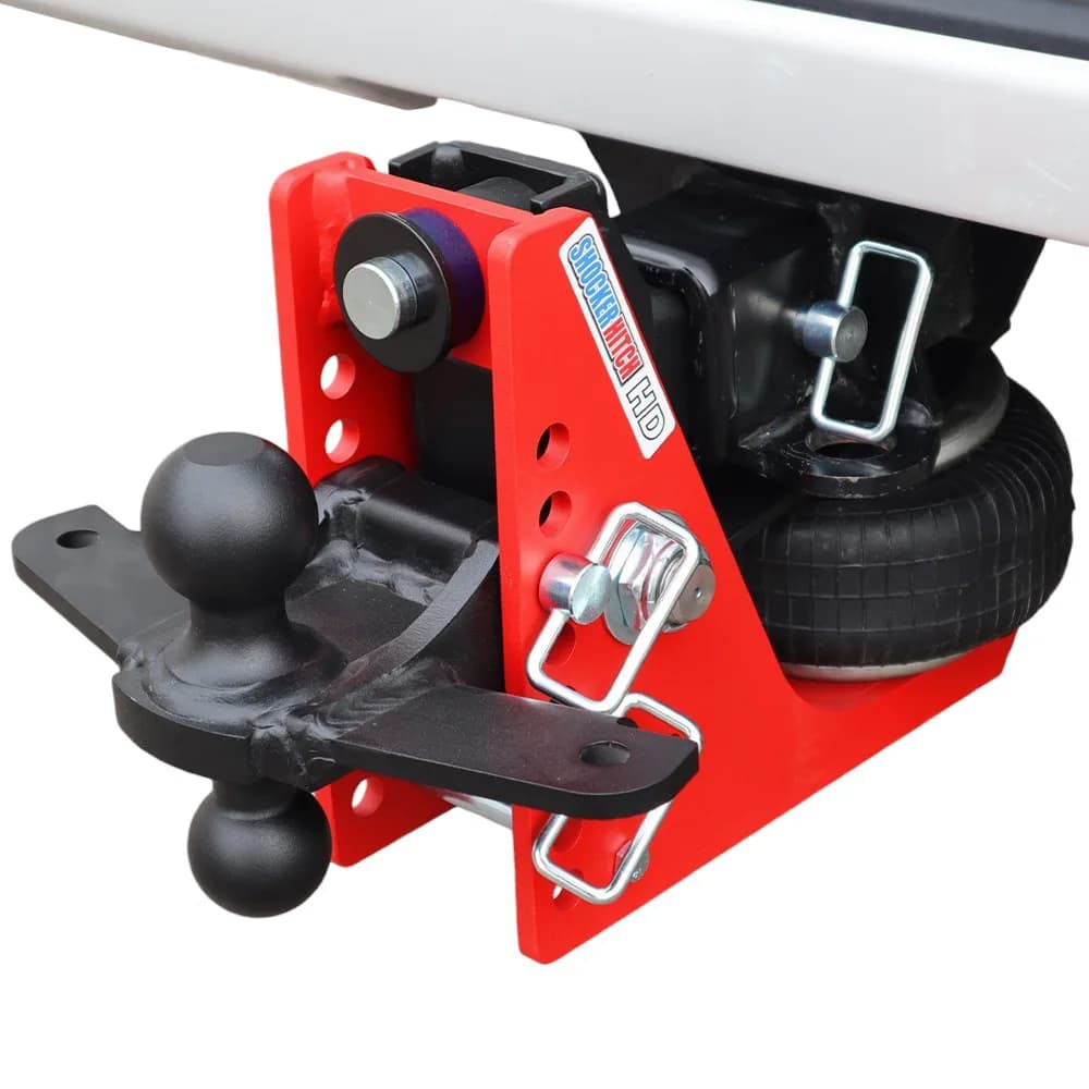 Shocker HD Air Hitch & Black Combo Ball Mount & Sway Bar Tabs