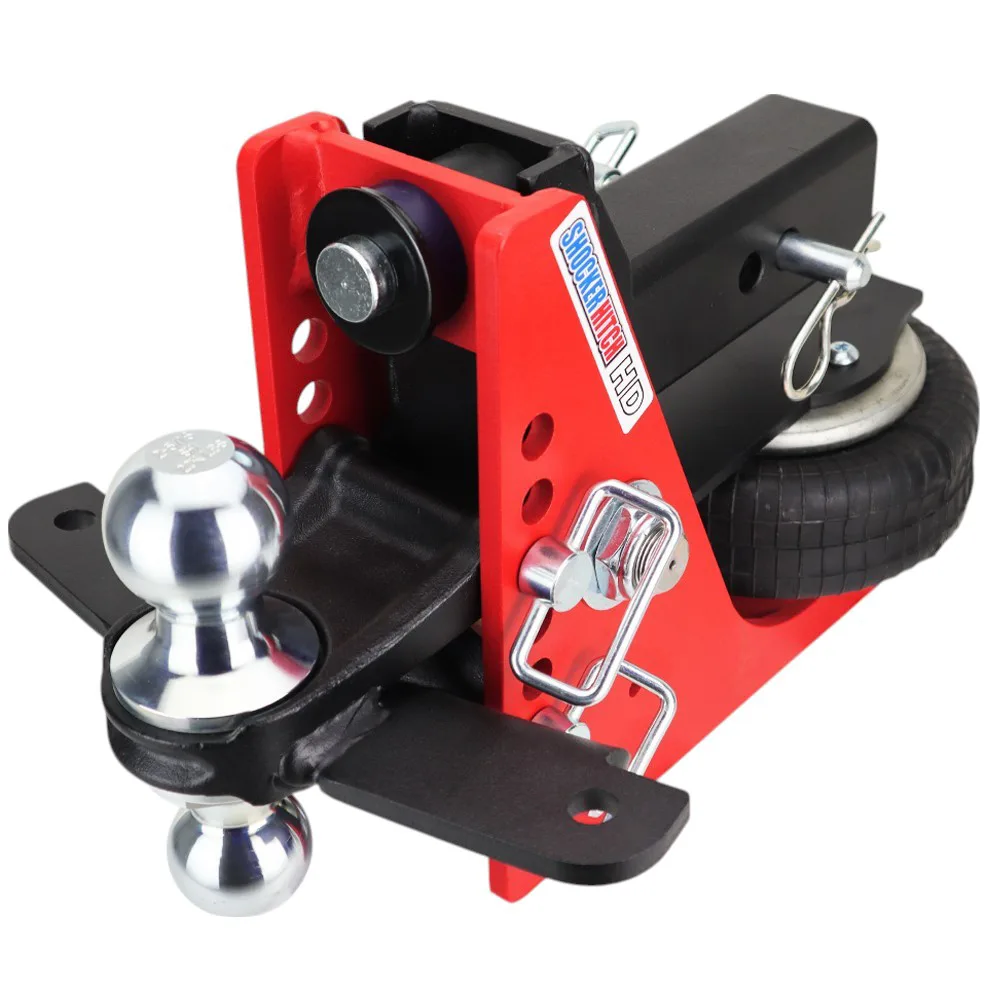 Shocker HD Air Hitch & Chrome Combo Ball Mount & Sway Bar Tabs