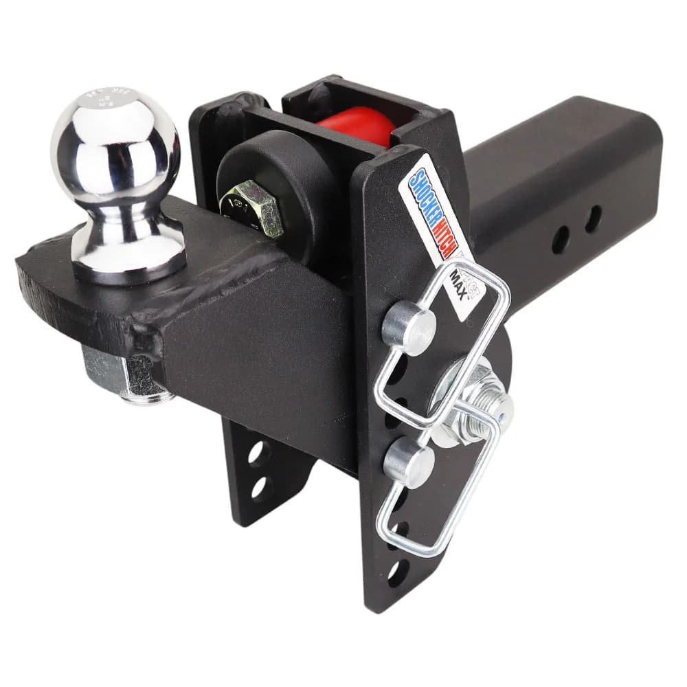 Shocker Impact Max Cushion Hitch & Raised Ball Mount w/2" Ball — Shocker bumper-pull receiver hitch (SKU SH-C130-310-2)