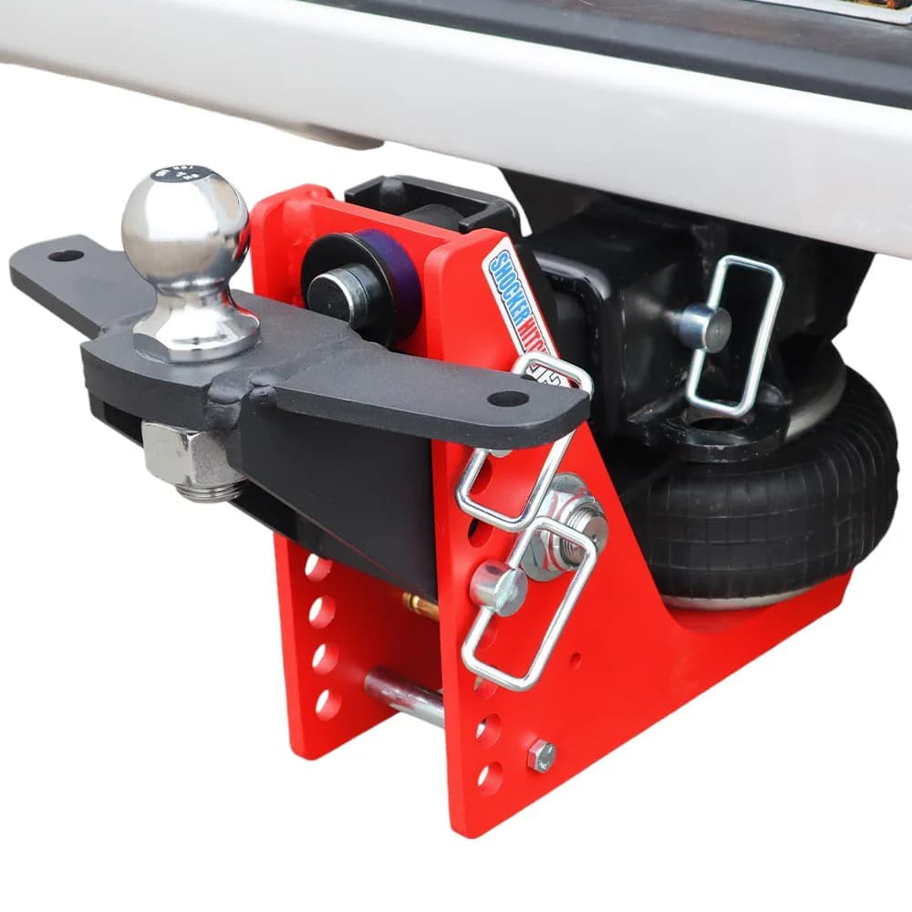 Shocker HD Air Hitch & Raised Ball Mount w/ 2" Ball & Sway Bar Tabs