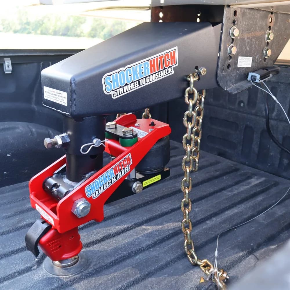 Shocker Quick Air 5th Wheel to Gooseneck Air Hitch & Demco Coupler Conversion Kit - Fits the Lippert 1716, 1116, 0115, FabEx 500, 503, 520, 530, 560