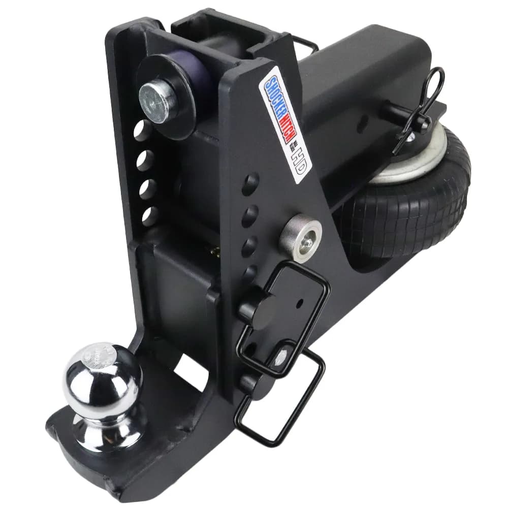 Shocker HD Air Max Black Hitch & Drop Ball Mount w/ 2-5/16" Ball