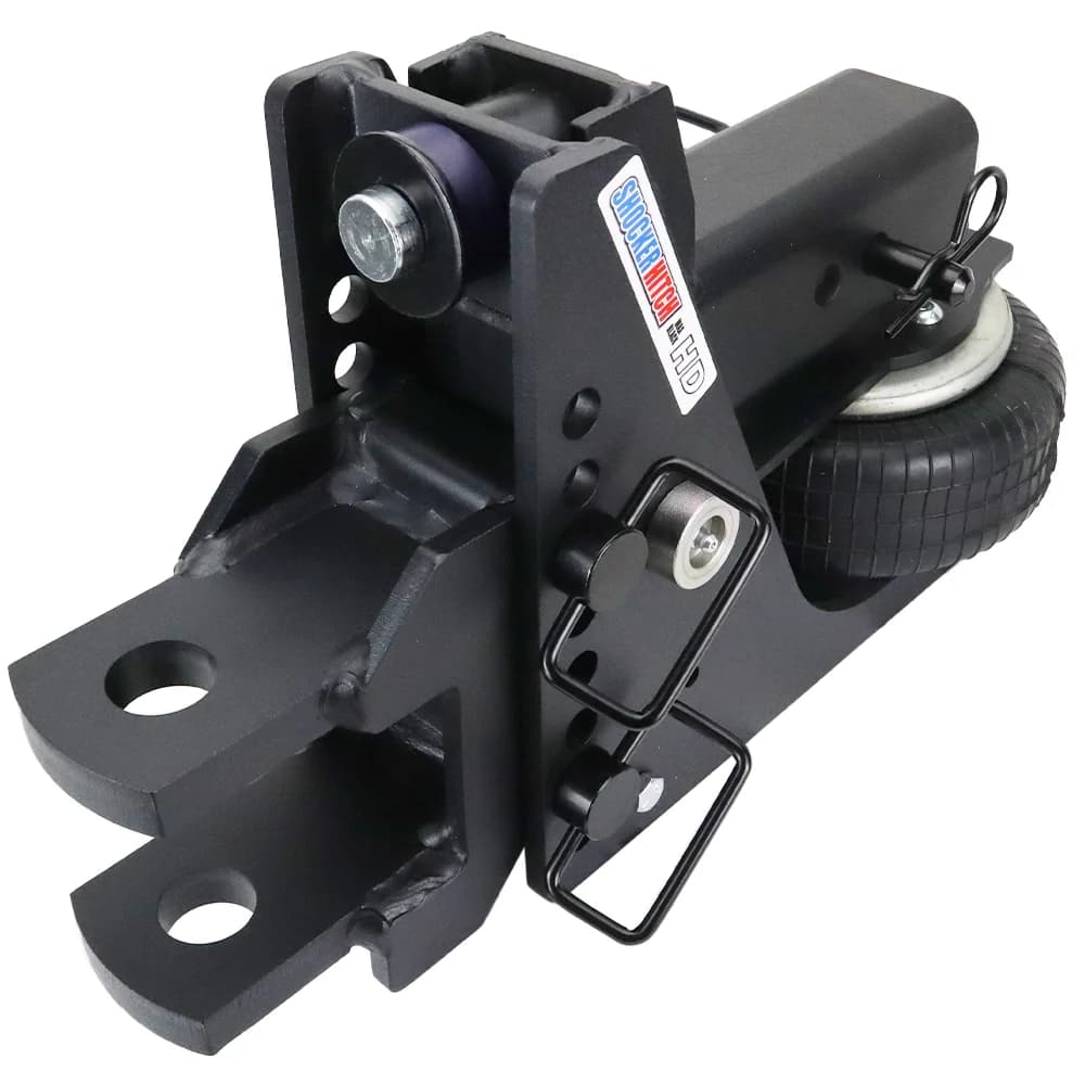 Shocker HD Max Black Air Hitch & Clevis Mount — Shocker bumper-pull receiver hitch (SKU SH-HDMB660-300)