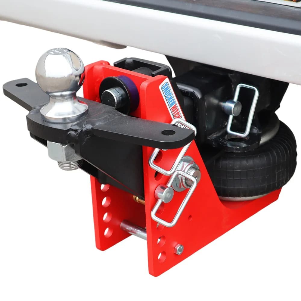 Shocker HD Air Hitch & Raised Ball Mount w/ 2-5/16" Ball & Sway Bar Tabs — Shocker bumper-pull receiver hitch (SKU SH-HD610-250-25SC)