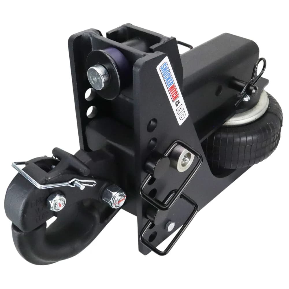 Shocker HD Max Black Air Hitch & Channel Style Pintle Hook