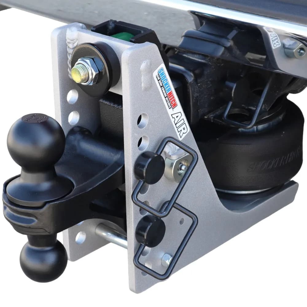 Shocker 10K Aluminum Air Hitch & Black Black Combo Ball Mount