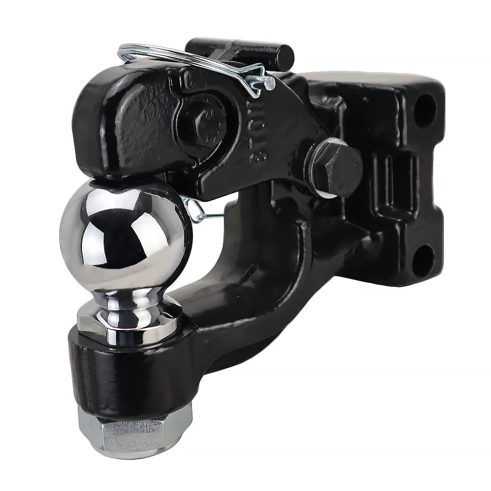 Shocker 8-Ton Channel Pintle Hook with 2-5/16 inch Chrome Ball