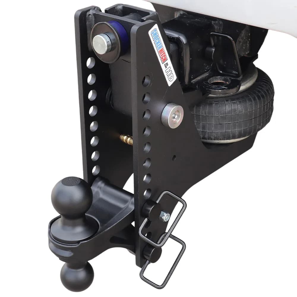 Shocker HD Max Black Super Drop Air Hitch & Black Combo Ball Mount
