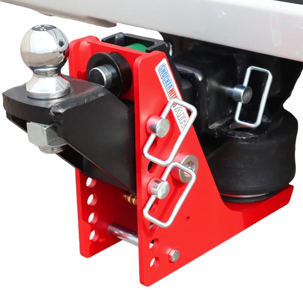 Shocker Air Hitch & Raised Ball Mount w/ 2" Ball — Shocker bumper-pull receiver hitch (SKU SH-610-250-2)