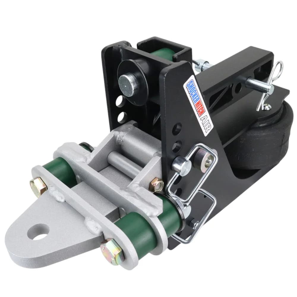 Shocker Max Black Air Hitch & Cushion Drawbar Mount — Shocker bumper-pull receiver hitch (SKU SH-MB670-200)