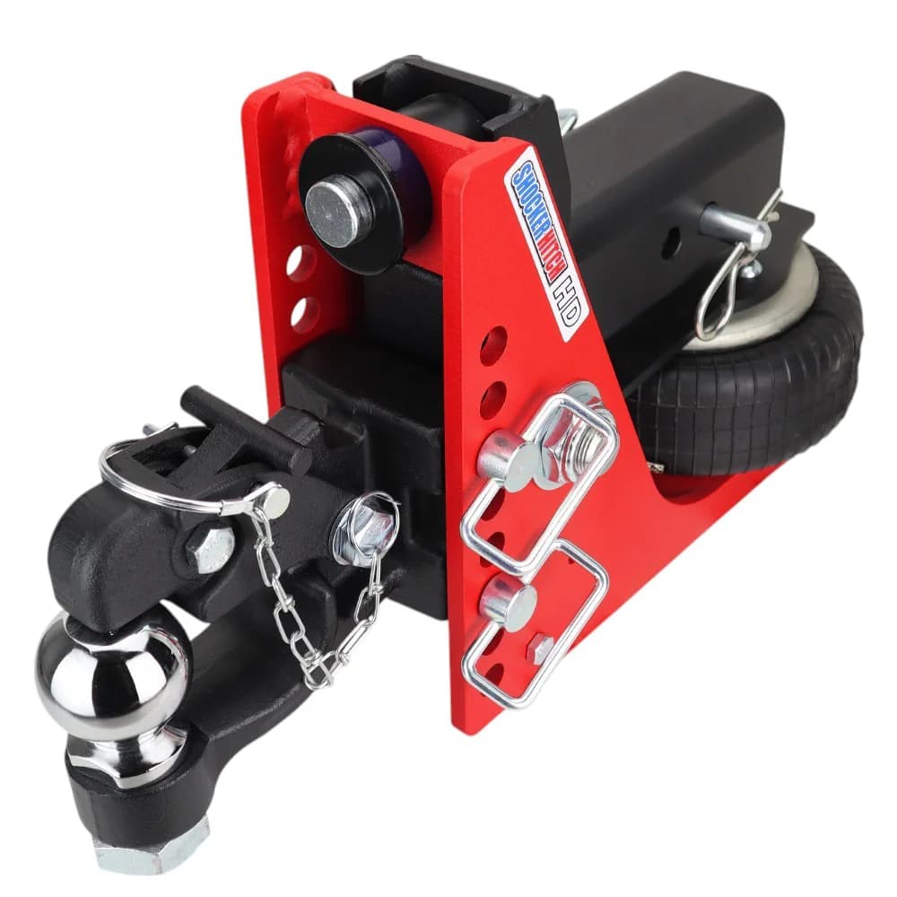 Shocker HD Air Channel Style Pintle & Ball w/Mount Hitch — Shocker bumper-pull receiver hitch (SKU SH-HD634-300-25)