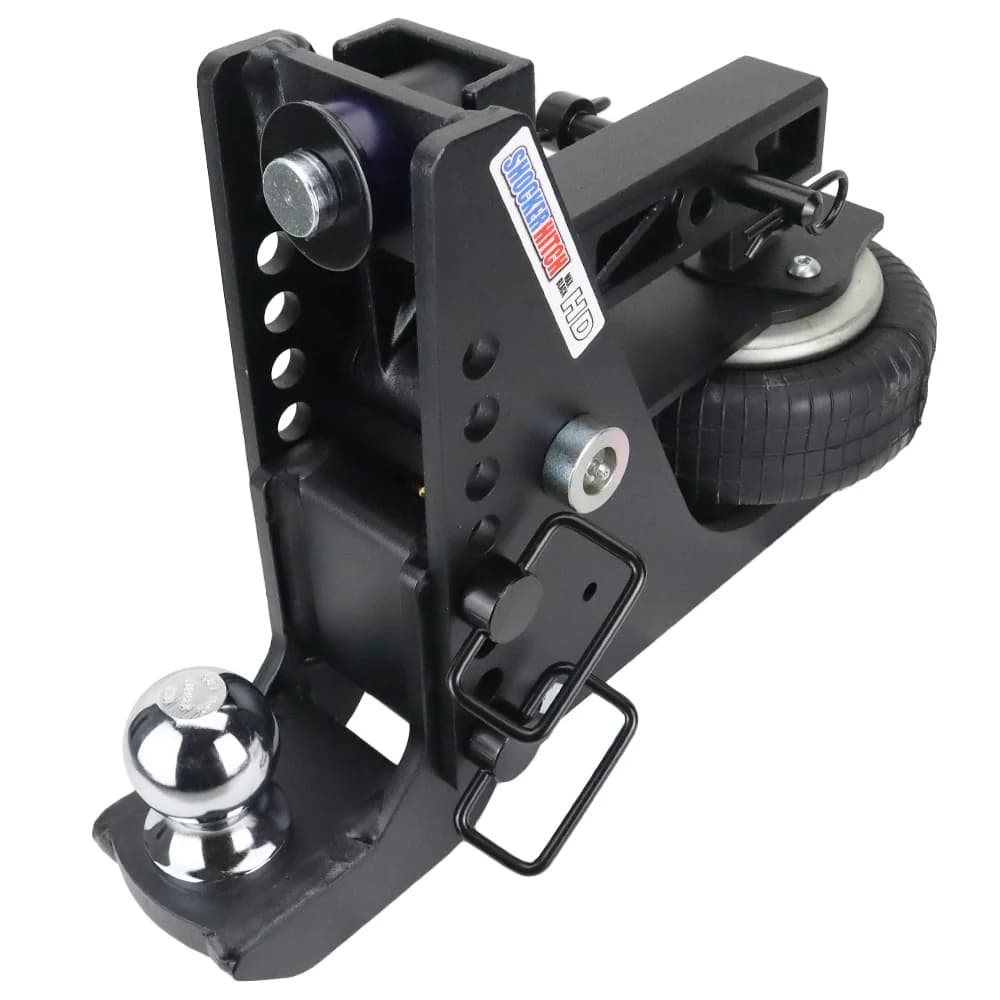 Shocker HD Air Max Black Hitch & Drop Ball Mount w/ 2-5/16" Ball — Shocker bumper-pull receiver hitch (SKU SH-HDMB640-200-25)