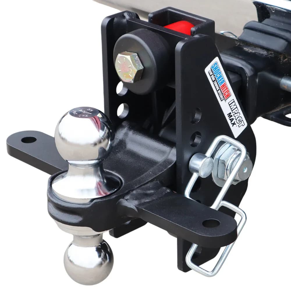 Impact Max Cushion Hitch & Chrome Sway Bar Tab Combo Ball Mount w/2" & 2-5/16" Balls