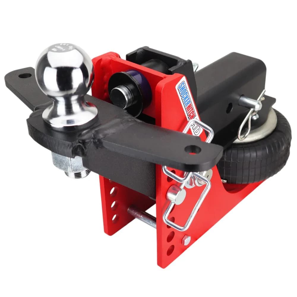 Shocker HD Air Hitch & Raised Ball Mount w/ 2" Ball & Sway Bar Tabs