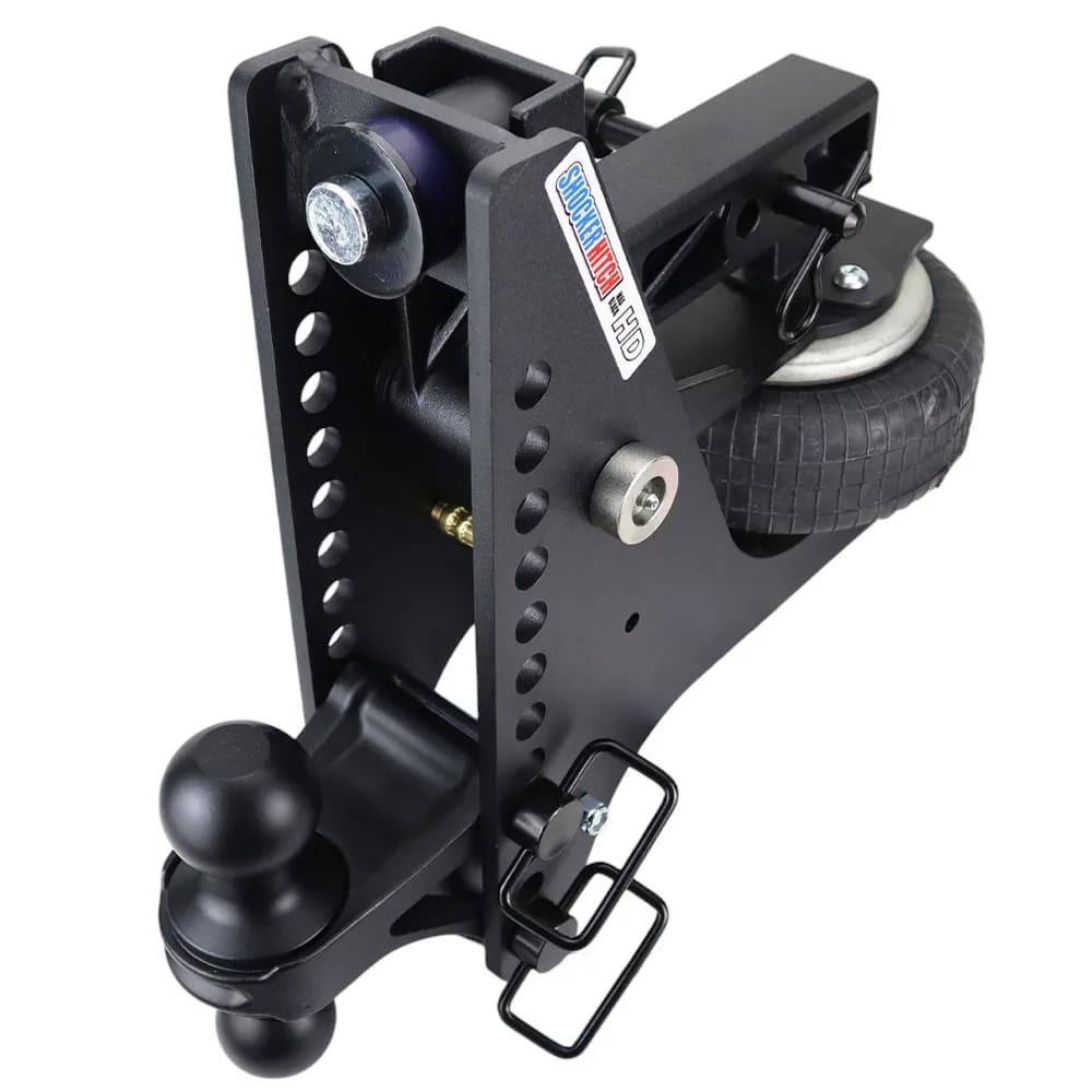 Shocker HD Max Black Super Drop Air Hitch & Black Combo Ball Mount