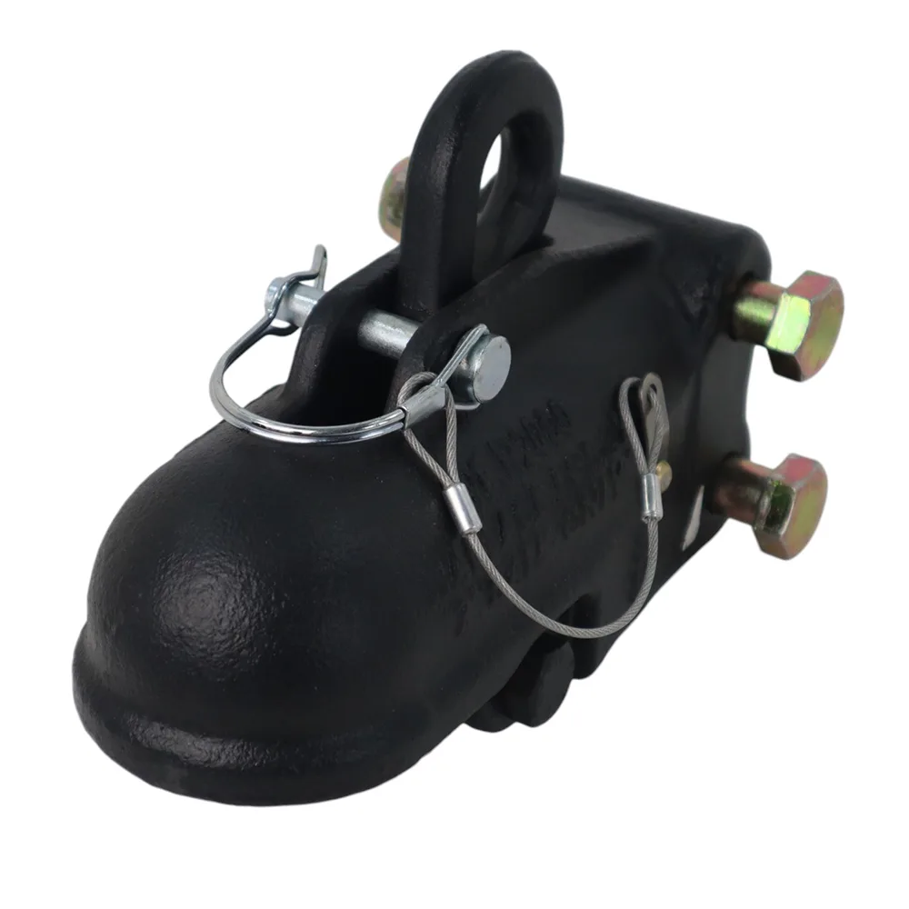 Wallace 12,000/1200 lbs Med Duty Adjustable Ball Coupler 2" - Channel Mount Includes Two 4-1/2″ long x 5/8″ diameter bolts and 2 Lock Nuts