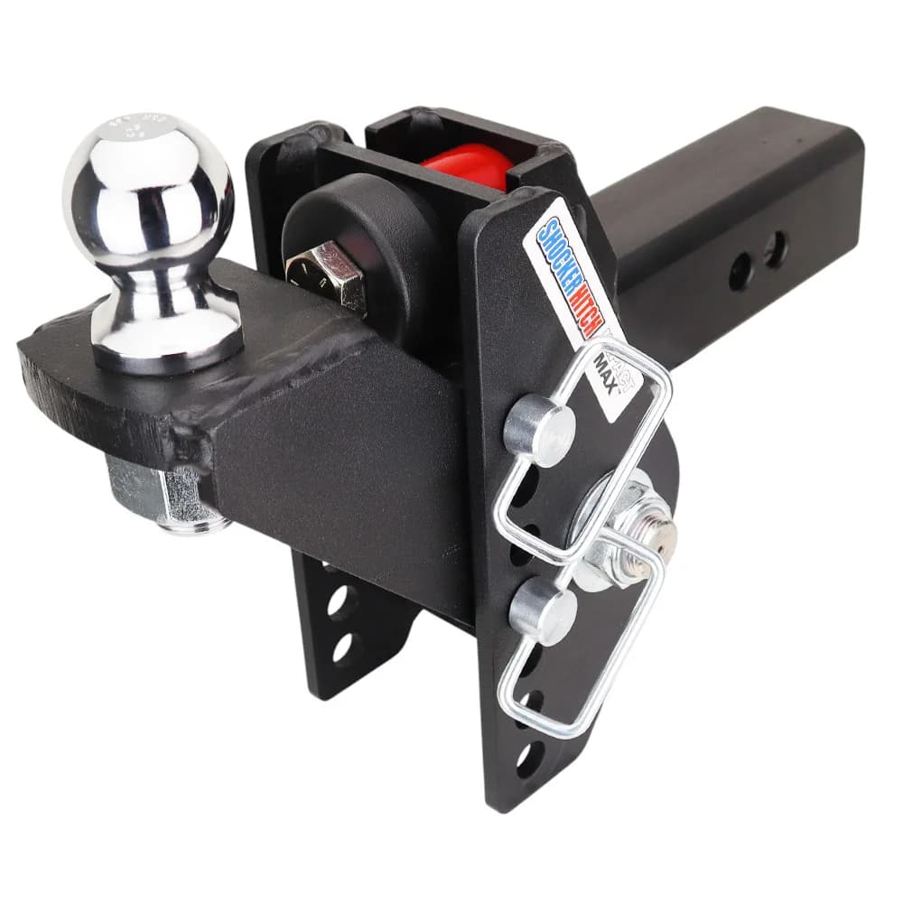 Shocker Impact Max Cushion Hitch & Raised Ball Mount w/2" Ball — Shocker bumper-pull receiver hitch (SKU SH-C125-310-2)