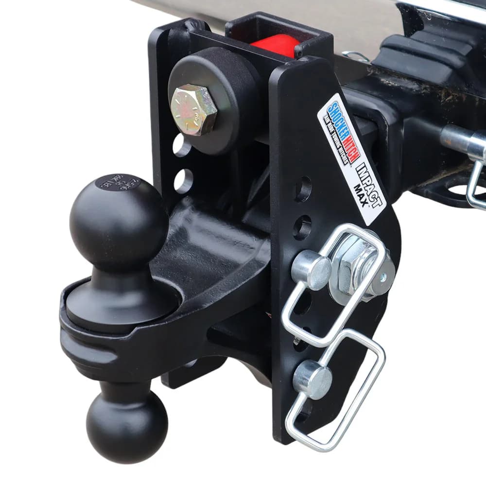 Shocker Impact Max Cushion Hitch & Black Combo Ball Mount w/2" & 2-5/16" Balls — Shocker bumper-pull receiver hitch (SKU SH-C100-340BLK)