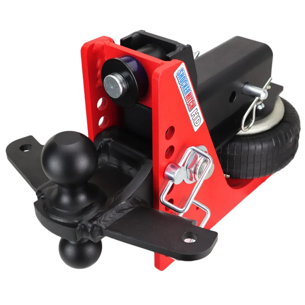 Shocker HD Air Hitch & Black Combo Ball Mount & Sway Bar Tabs