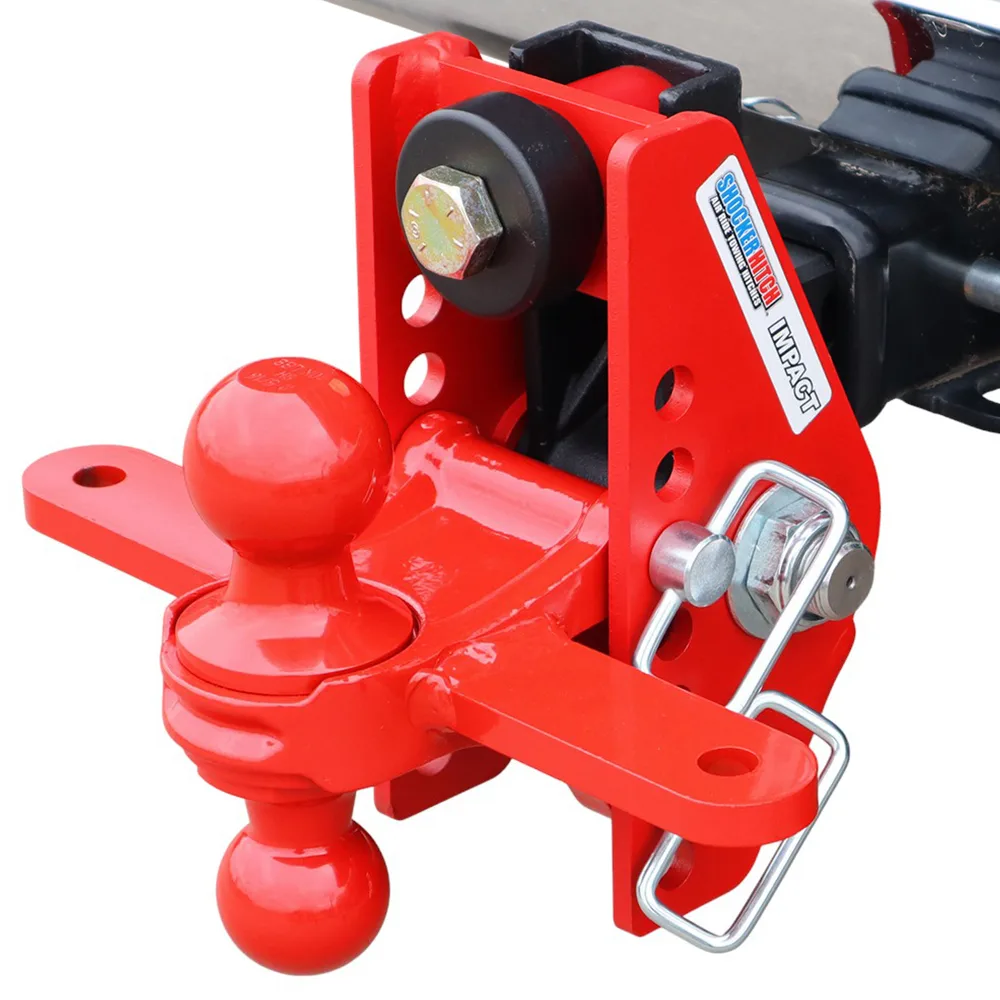 Impact Cushion Hitch & Red Sway Bar Tab Combo Ball Mount w/2" & 2-5/16" Balls