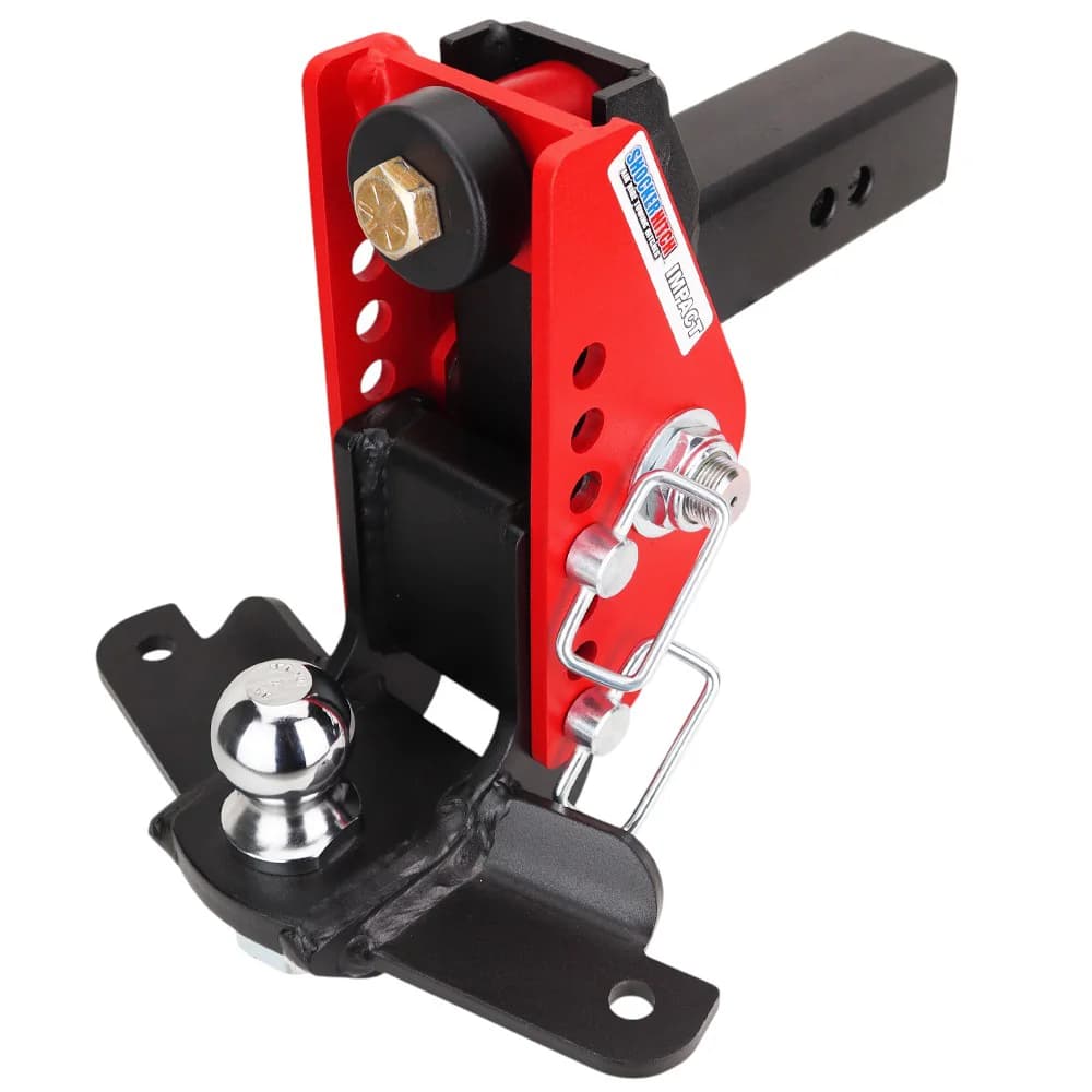 Shocker Impact Cushion Hitch & Drop Ball Mount w/2" Ball & Sway Bar Tabs — Shocker bumper-pull receiver hitch (SKU SH-125-320-2SC)