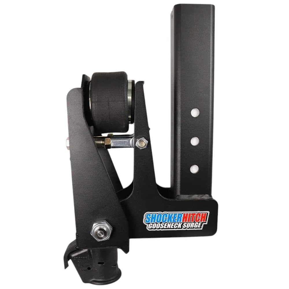 Shocker 9" Offset Gooseneck Surge Air Hitch & Demco Coupler for 2-5/16" Ball — Shocker gooseneck air hitch (SKU SH-45SQ-STR-DEM-9)