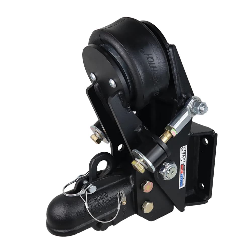 Shocker Trailer Tongue Air Coupler Mount 12,000lbs w/ 2" Wallace Forge Auto Locking Coupler — Shocker air trailer tongue mount (SKU SH-4500-W20012-B)